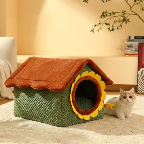 Weiches Samt-Hundebetthaus – Klein/Mittel/L 1