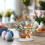 Set di 6 uova decorative pasquali in acrilico multicolore 1