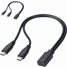 Rozbočovací kabel USB-C Y pro nabíjení dvou zařízení