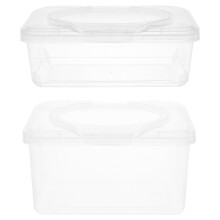 FRCOLOR 2pcs Baby Wipes Dispenser Refillable Wipe Container Flip- Wipe Holder Clear Travel Wipes Case Packing Box For Car And Bathroom 1100ML 1850ML