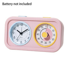 Visual Timer for Kids with Clock – 60-Minute Dual Screen Countdown Timer with Alarm and Night Light, for Homework, Screen Time & Daily Routines