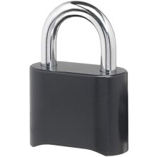 Black Combination Padlock, Set Your Own Combo Lock, Weather Resistant Indoor and Outdoor Padlock with Code for Gym Locker, Gate, Shed, 178D