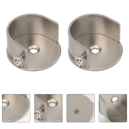 2Pack Curtain Bracket Silver Drapery Wall Brackets for Homeowners