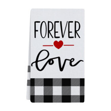 Torchons de cuisine pour la Saint-Valentin, motif cœur, lot de 2