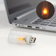 Bougies chauffe-plat LED USB effet flamme, lot de 6