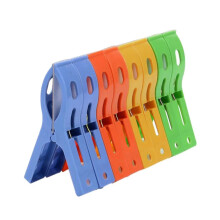Beach Towel Clips Chair Clips Towel Holder, Clothes Pegs Hanging Clip Clamps, Yellow,Blue,Green,Orange (Pack of 8)