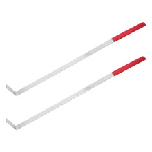 2Pcs Silver Stainless Steel Shelf Positioning Tool for Store Display and Shelf Space Optimization