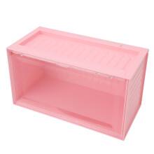2-stufige Figurenvitrine, Rosa, mit Lichtsensor