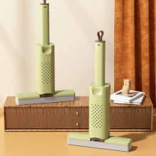 Mini Handheld Sponge Mop 5.9x10.8", Absorbent Portable Mop Set for Kitchen, Sink & Bathroom (1pc Green + 2 Cotton Heads)