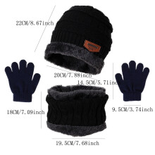 Cold Weather Set,Boys & Girls 3-Piece Winter Kit, Hat, Cowl, and Gloves, Perfect Sizing for In-fants to Older Kids. Red Three-piece set
