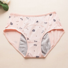 Calcinha absorvente rosa para adolescentes, à prova de vazamentos, tamanho M