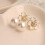 Pearl Drop Earrings Gold Plated Brass 1 Pair 5