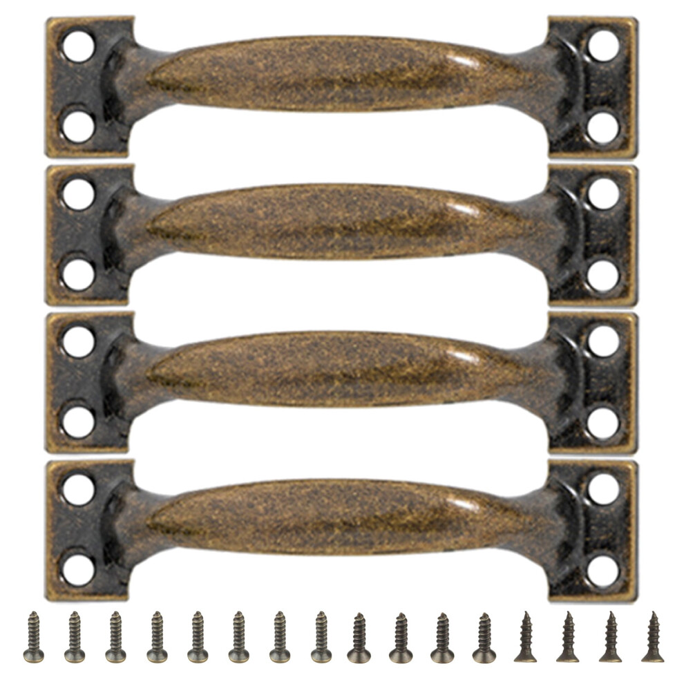 4 Pieces Dresser Drawer Pulls Metal Handles For Barn Door And Cabinets Antique Furniture Handles Kitchen Hardware 9085618391703