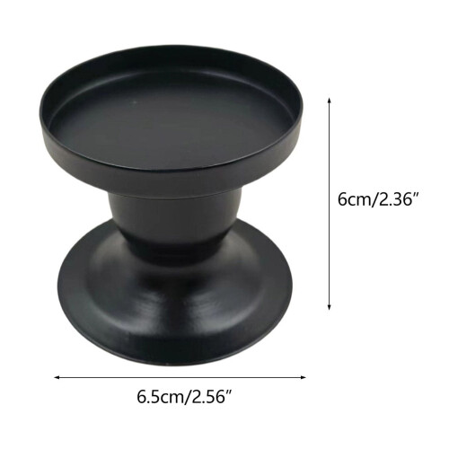 Iron Round Holder Stand – Gold or Black, 6.5 cm 2