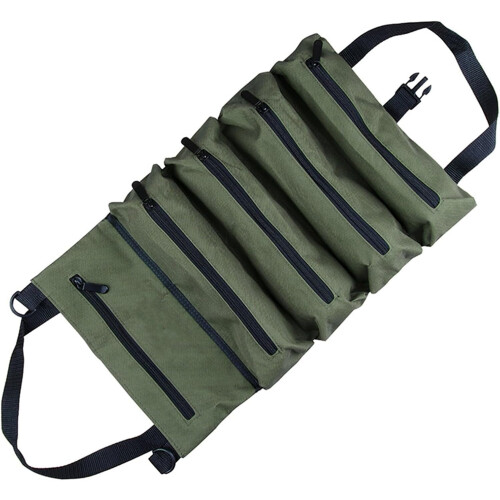 Canvas gereedschapsroltas 47x28,5cm groen