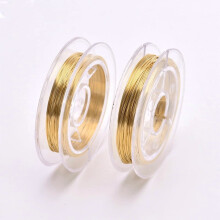 1 roll Round Stainless Steel Wire for Jewelry Making Golden 28 Gauge 0.3mm 10m/roll