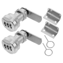 2 Sets Mechanical Password Drawer Locks Zinc Alloy for File Cabinets and Mailboxes Finish
