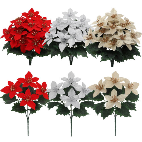 Juleblomsterarrangement med 4 hoveder i vinterbuket 1