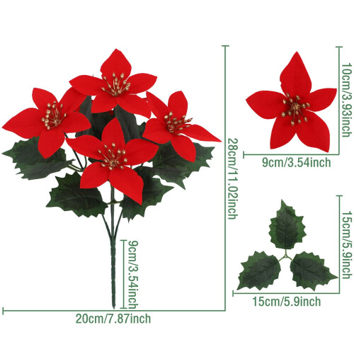 Juleblomsterarrangement med 4 hoveder i vinterbuket 2