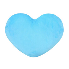 11.8 Inch Heart Shaped Pillow, Soft Faux Fur Love Plush Throw Pillows Cushion for Girls Women, Valentine's Day Gift,Sky Blue
