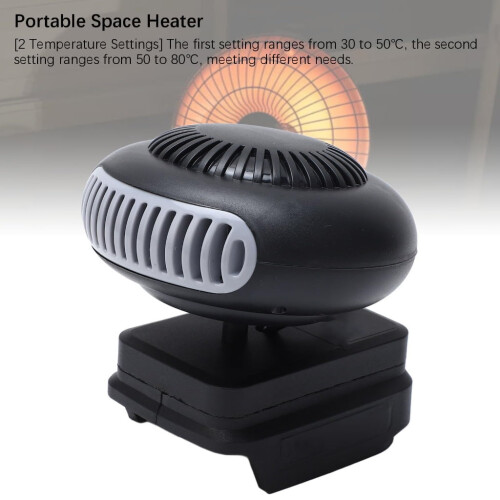 Chauffage électrique portable avec double contrôle de température, corps en ABS 2