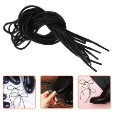 4 Pair Brown Shoelaces Round Waxed Cotton Durable Suitable For Business Formal