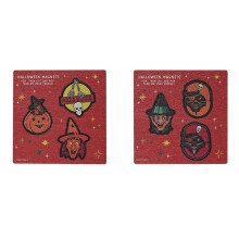 Halloween vægklistermærker hekse græskar skelet 6 stk.