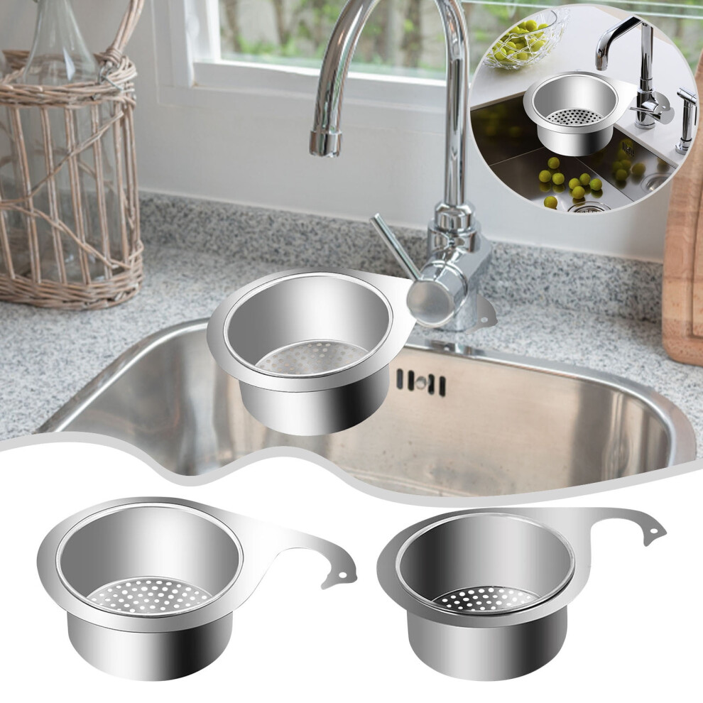 Stainless Steel Swan Sink Strainer Basket, Compatible With Standard Drains Â 5.1" Silver Multi-Functional Drain Filter 9085618345546