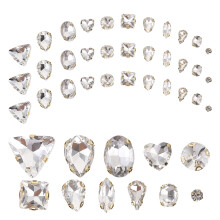 130Pcs Sew On Rhinestones White Glass for Diy Projects and Holiday present Giving