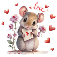 Valentine's Day Window Stickers Mall Showcase Entrance Electrostatic Stickers 30x30cm