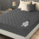 Protège-matelas matelassé imperméable, gris king size 1