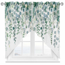 Cantonnière en eucalyptus vert sauge avec fourreau pour tringle, 91,4 cm x 160 cm