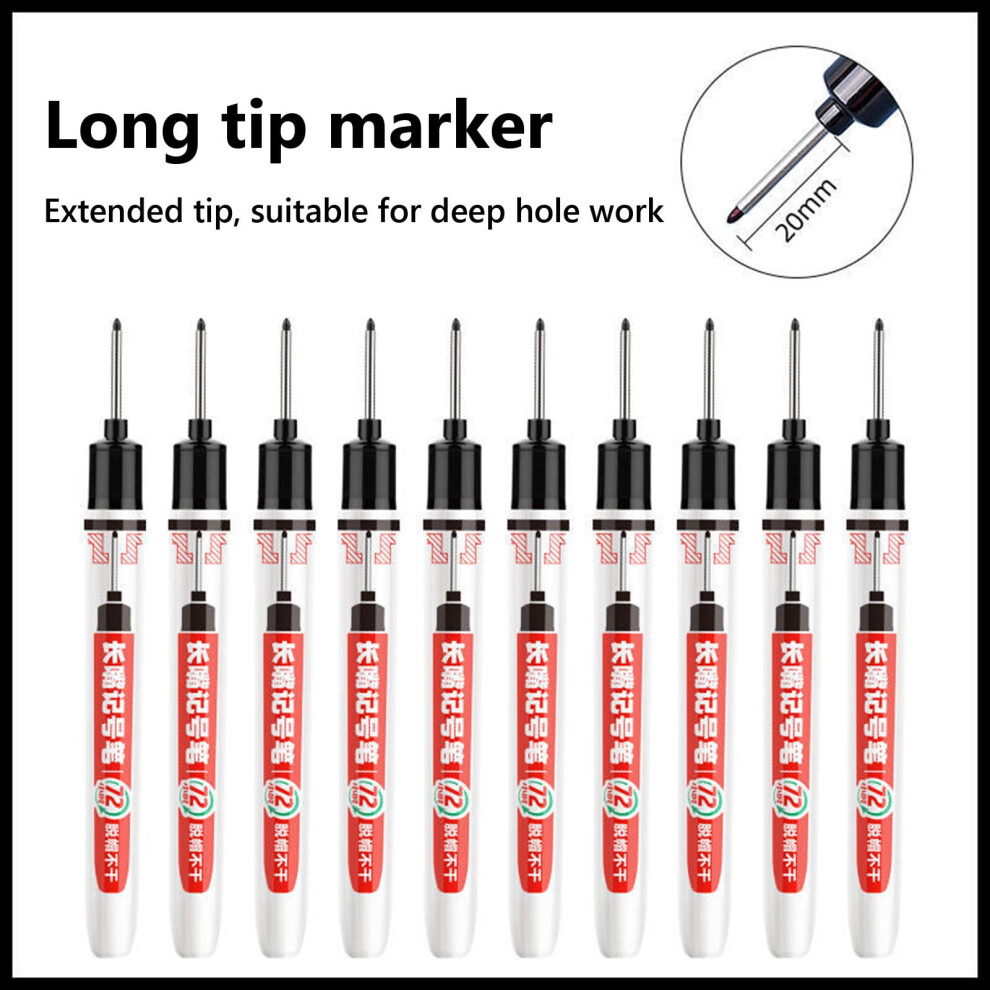 Long Nib Permanent Ink Marker Pens For Woodworking Construction And Diy Projects 4 Colors 3Ml Multi Surface Marking Tool 9181073332807