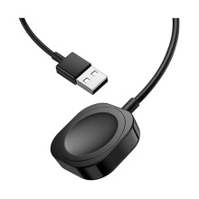 Magnetický nabíjecí kabel FU1999 (0,5 m, černý) kompatibilní s Apple Watch Series 9/8/7/6/5/4/3/2/SE/SE2/Ultra a USB nabíječkou pro Apple