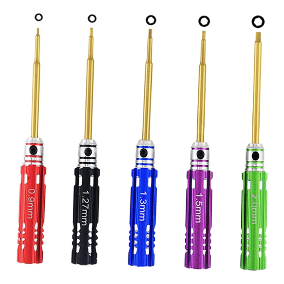 Screwdriver Set 0.9Mm 1.27Mm 1.3Mm 1.5Mm 2Mm Hex Screw Driver Set Hss Hexagon Wrench Tool Kit 5 Pieces 9181073331244