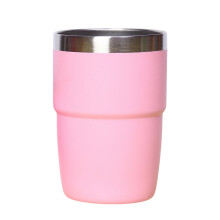 Gobelet isotherme en acier inoxydable à double paroi et large ouverture pour boissons chaudes et froides, idéal pour les voyages.