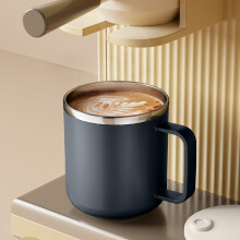 Mug isotherme à café, 400 ml, en acier inoxydable, avec couvercle étanche et poignée, pour boissons chaudes et froides.