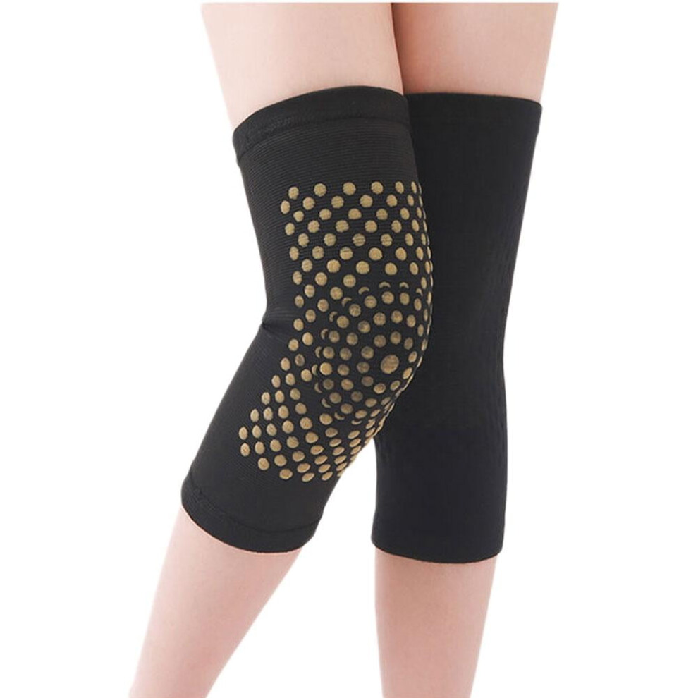 Black/Gray Self Heating Knee Pads, Mugwort Acupressure Knee Pads, Self Heating Knee Brace Support For Arthritis Joint Pain Relief