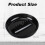 24 cendriers ronds en plastique noir de 15 cm 2