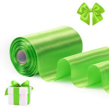 Fluoreszierendes grünes Satinband, 10 cm x 20 m