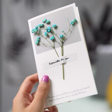 Dried Flower Greeting Cards for Mother's Day, Valentine's, Birthday, Wedding, Moving Gifts – Compatible with All Occasions