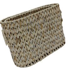 Rieten toiletpapierhouder voor badkameropslag, multifunctionele decoratieve houder voor in de kast, elegante stijl.