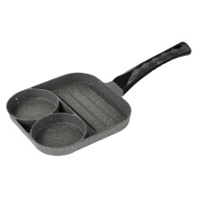 Poêles à crêpes 2 en 1 avec cuiseur à œufs au plat 2 trous, appareil à petit-déjeuner, ustensiles de cuisine pour omelettes