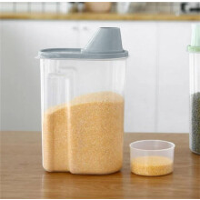 Boîte de conservation pour aliments pour animaux avec doseur intégré, bocal hermétique avec couvercle, sans BPA, pour petits chiens, chats et
