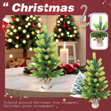 Décorations de table en forme de sapin de Noël, mini sapin de Noël artificiel à poser sur une table, idéal pour les fêtes de fin d'année en