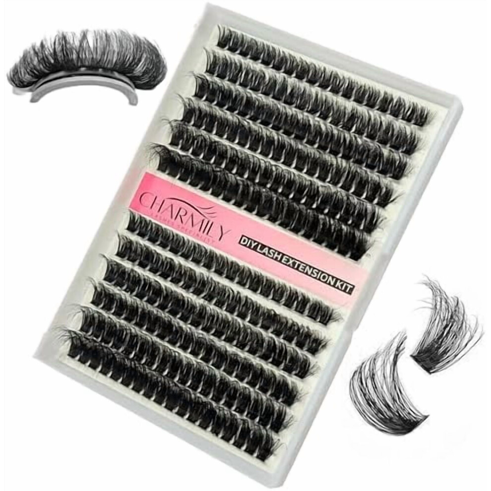 Fluffy 100D Lash Clusters â 240 pcs, 10â18mm D-Curl, Wispy & Lightweight for DIY Eyelash Extensions, Mega Dramatic Look