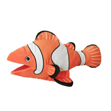 13" Realistic Clownfish Hand Puppet with Movable Mouth – Kids Role Play & Teaching Toy, Compatible with Early Learning