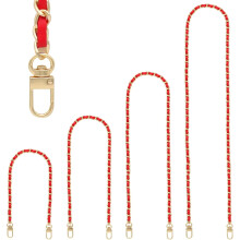 Handtaschenkette aus Leder und Metall, geflochten, 4 Größen