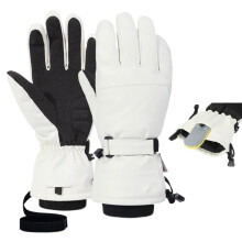 Pro Ski Gloves With Wrist Guards Thermal Cold Weather Touchscreen Snowboard Gloves Ideal For Skiing Snowboarding(S)