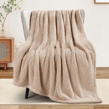 Cozy Fleece Throw Blanket for Couch, Super Soft Velvet Plush Bed Blanket, Warm Lightweight All Seasons, Home Decor, 50x60, Camel Brown